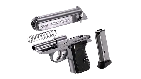 PPK 3.3" Stainless 6RD .380 ACP 5