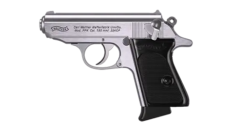 PPK 3.3" Stainless 7RD 32 ACP 3