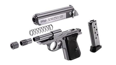 PPK SD 3.3" Stainless 7RD 32 ACP 5