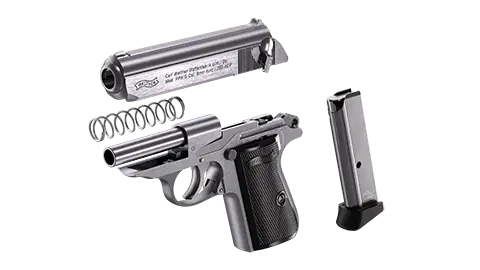 PPK/S 3.3" Stainless 7RD .380 ACP 5