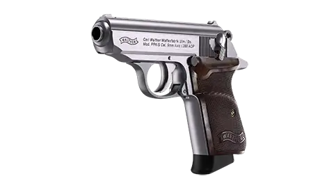 PPK/S 3.3" Stainless Walnut 7RD .380 ACP 2