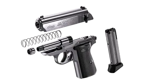 PPK/S 3.3" Nickel10RD 22LR 5