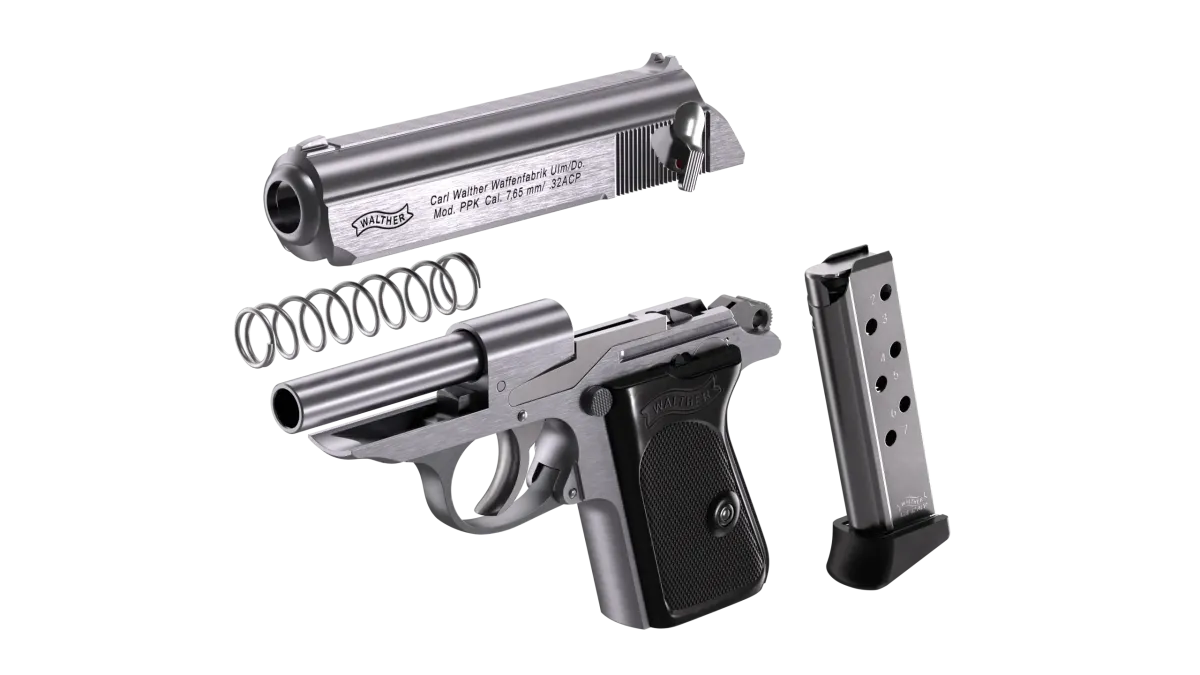 PPK 3.3" Stainless 7RD 32 ACP