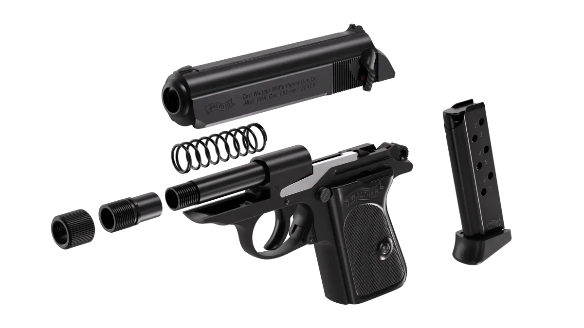 PPK SD 3.3" Black 7RD 32 ACP