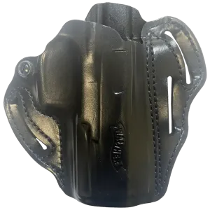PDP 4" Speed Scabbard Holster Black Leather By DeSantis