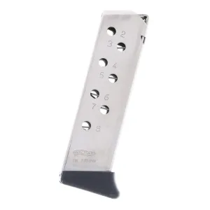 PP &amp; PPK/S Magazine .32 ACP 8RD Finger Rest (Nickel)