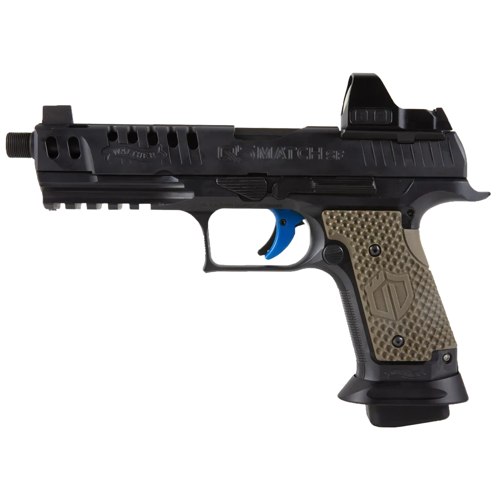 5132112 OD Green Walther Q-Series Steel Frame Thin Bogies G10 Grips for Q4 and Q5 SF Models By LOK Grips-FS_GunSide