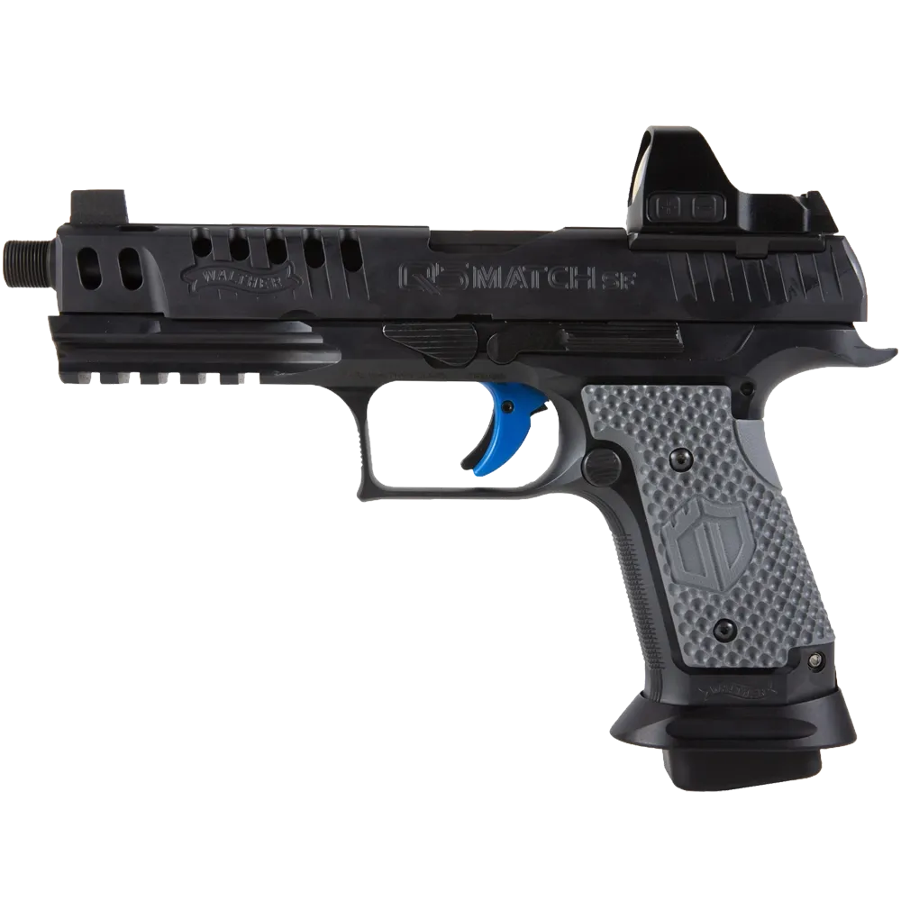 5132114 Gray Walther Q-Series Steel Frame Thin Bogies G10 Grips for Q4 and Q5 SF Models By LOK Grips-FS_GunSide