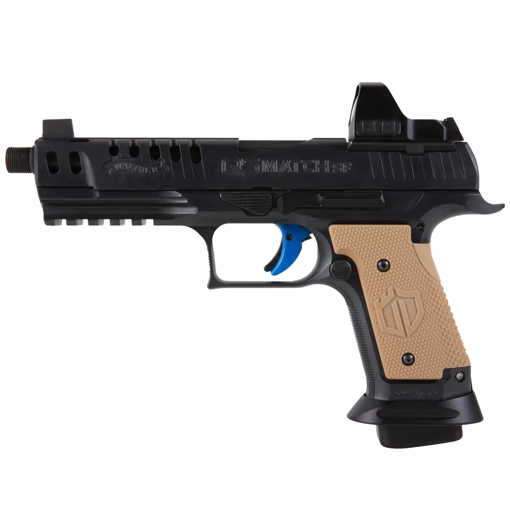 5132116_FDE Walther Q-Series Steel Frame Checkers Thin Bogies G10 Grips for Q4 and Q5 SF Models By LOK Grips-GunSide