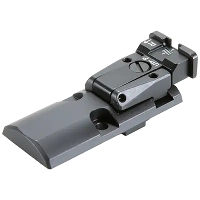 Q-Series Serrated Rear Sight Plate (Black)