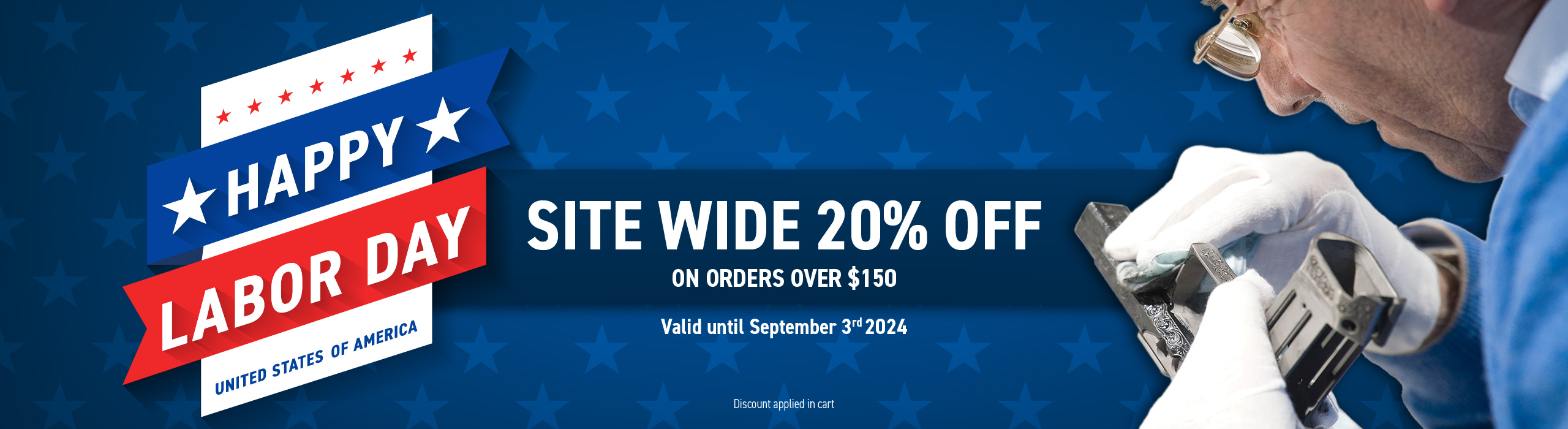 SITE WIDE 20% OFF ON ORDERS OVER $150 Valid until September 3rd 2024 Discount applied in cart